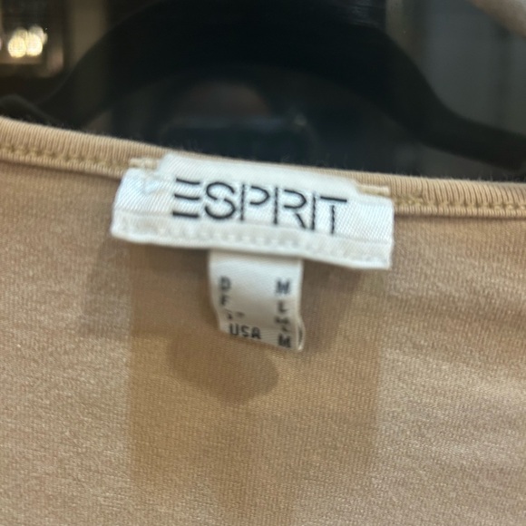 Vintage Esprit Beige Geometric Long Sleeve Top in medium - Picture 2 of 3